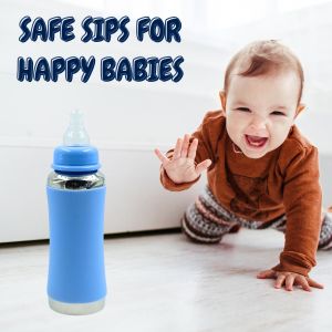 Voik Vega Joy Blue Stainless Steel Baby Feeding Bottle 240ml