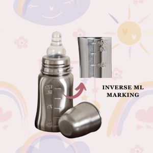 Voik Vega Cube Stainless Steel Baby Feeding Bottle 140ml