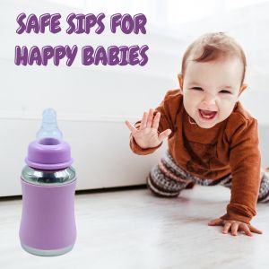 Voik Vega Joy Purple Stainless Steel Baby Feeding Bottle 140ml