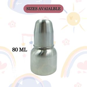 Voik Vega Round Stainless Steel Baby Feeding Bottle 80ml