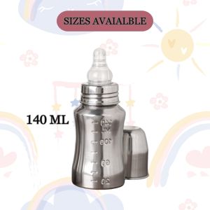 Voik Vega Stainless Steel Baby Feeding Bottle 140ml