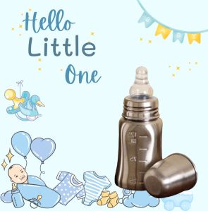 Voik Vega Cube Stainless Steel Baby Feeding Bottle 140ml