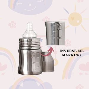 Voik Vega Wide Stainless Steel Baby Feeding Bottle 140ml