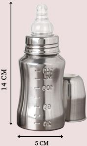 Voik Vega Stainless Steel Baby Feeding Bottle 140ml