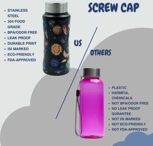 Voik Kiddo Space Stainless Steel Screw Water Bottle 500ml