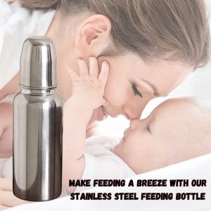 Voik Vega Round Stainless Steel Baby Feeding Bottle 240ml