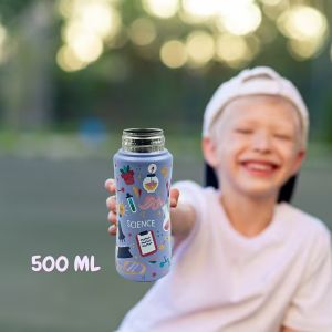 Voik Kiddo Science Stainless Steel Screw Water Bottle 500ml