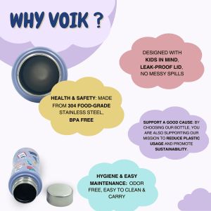 Voik Kiddo Science Stainless Steel Screw Water Bottle 500ml