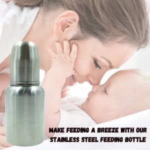Voik Vega Round Stainless Steel Baby Feeding Bottle 140ml