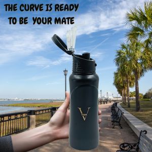 Curve Matte Stainless Steel Water Bottle