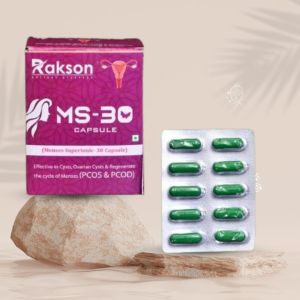 Rakson Life SCIENCES MS-30 KIT - Comprehensive PCOS/PCOD AND ovarian cyst Solution, 30 Herbs Tablets & Decotion for Female Health
