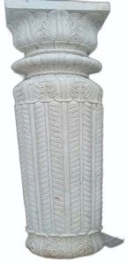 Decorative White GRC Column