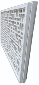 White Rectangle GRC Screen Jali