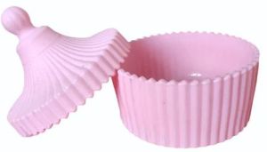 Pink Glass Candy Jar
