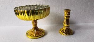 Glass Decorative Bowl With Stand