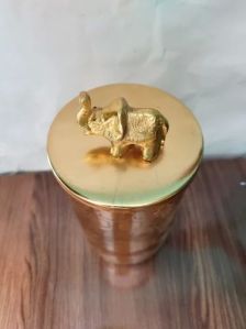 Glass Jar With Elephant Lid