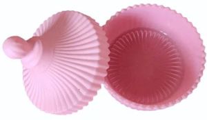 Pink Glass Candy Jar
