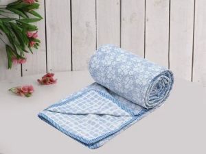 Blue Cotton Dohar Blanket