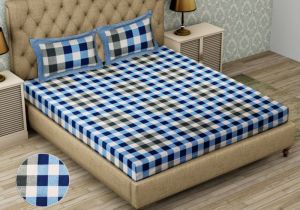 Pure Cotton Check Bed Sheet