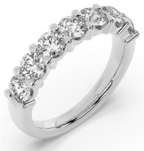 7 Stone Round Cut Lab Grown Diamond Ring