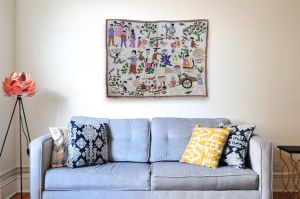 Handmade Nakshi kantha Wall Hanging