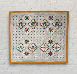 Handmade Indian Nakshi Kantha Tapestry Wall Hanging