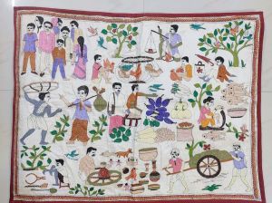 Handmade Nakshi kantha Wall Hanging