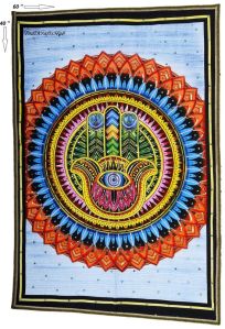 Lucky Hamza Hand Embroidered Wall Hanging