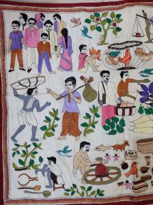 Handmade Nakshi kantha Wall Hanging