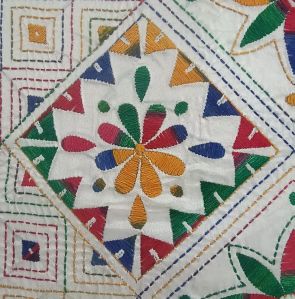 Handmade Indian Nakshi Kantha Tapestry Wall Hanging