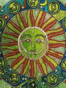 Sun God Zodiac Sign Handmade Wall Hanging
