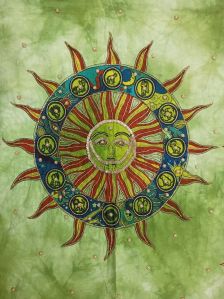 Sun God Zodiac Sign Handmade Wall Hanging