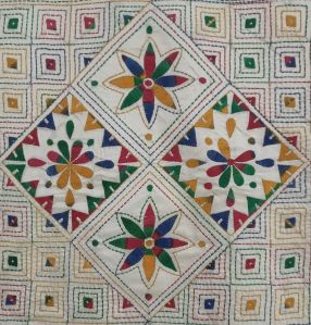 Handmade Indian Nakshi Kantha Tapestry Wall Hanging