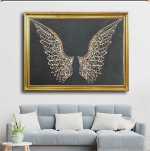 Handmade Spooky Angel Wings Wall Hanging