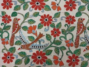Handmade Vintage Art Indian Nakshi Kantha Tapestry Wall Hanging