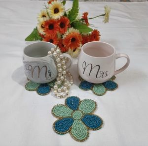 Handmade Beaded Coaster Set
