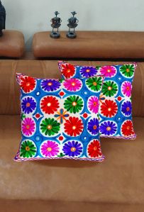 Handmade Multicolored Floral Suzan Cushion Cover