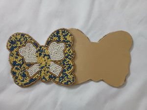 Welcome Spring Handmade Blue Yellow Butterfly Table Beaded Coasters