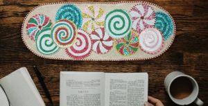 Handmade Colorful Festival Beaded Table Runner