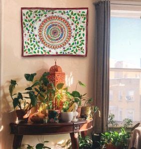 Handmade Nakshi Kantha Mandala Vintage Decor Tapestry Wall Hanging