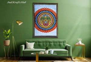 Lucky Hamza Hand Embroidered Wall Hanging