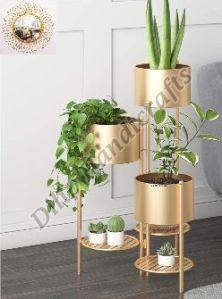 Golden Metal Planter Stand