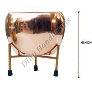 round golden iron flower pot