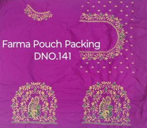 Concrete Farma Embroidered pattu silk fabric