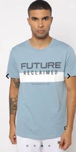 Mens Printed Round Neck T Shirt