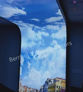 Moving Clouds Stretch Ceiling