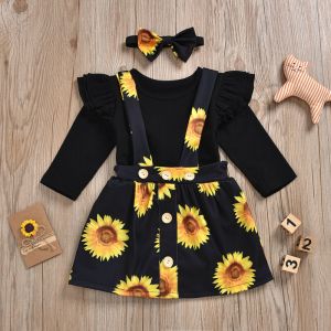 Baby Girl Sunflower Print Romper Dress