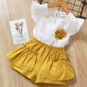 Girls Printed Top & Shorts Set