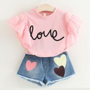 Baby Girl Printed Summer Top & Shorts Set