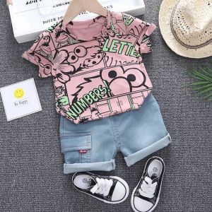 Boys Printed T Shirt & Shorts Set